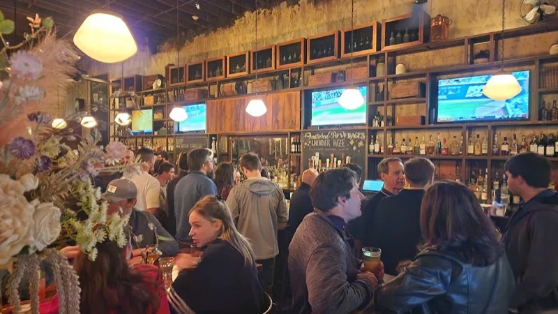 Saturday night at Monument's bar in Charlestown